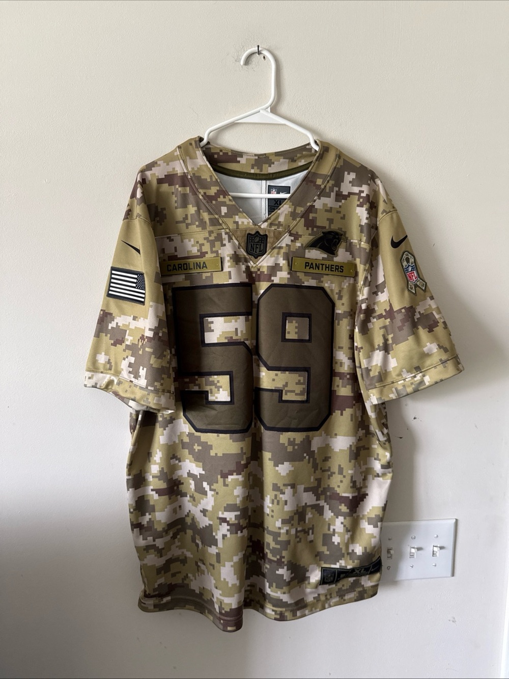 Men’s Nike Luke Kuechly #59 Panthers Salute To Service NFL Jersey Sz XL - RARE